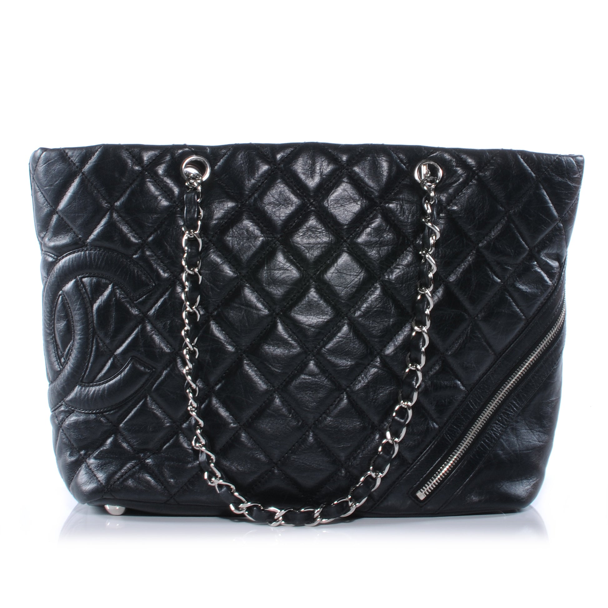 Chanel Leather Quilted Cotton Club Tote Black 1 of 7