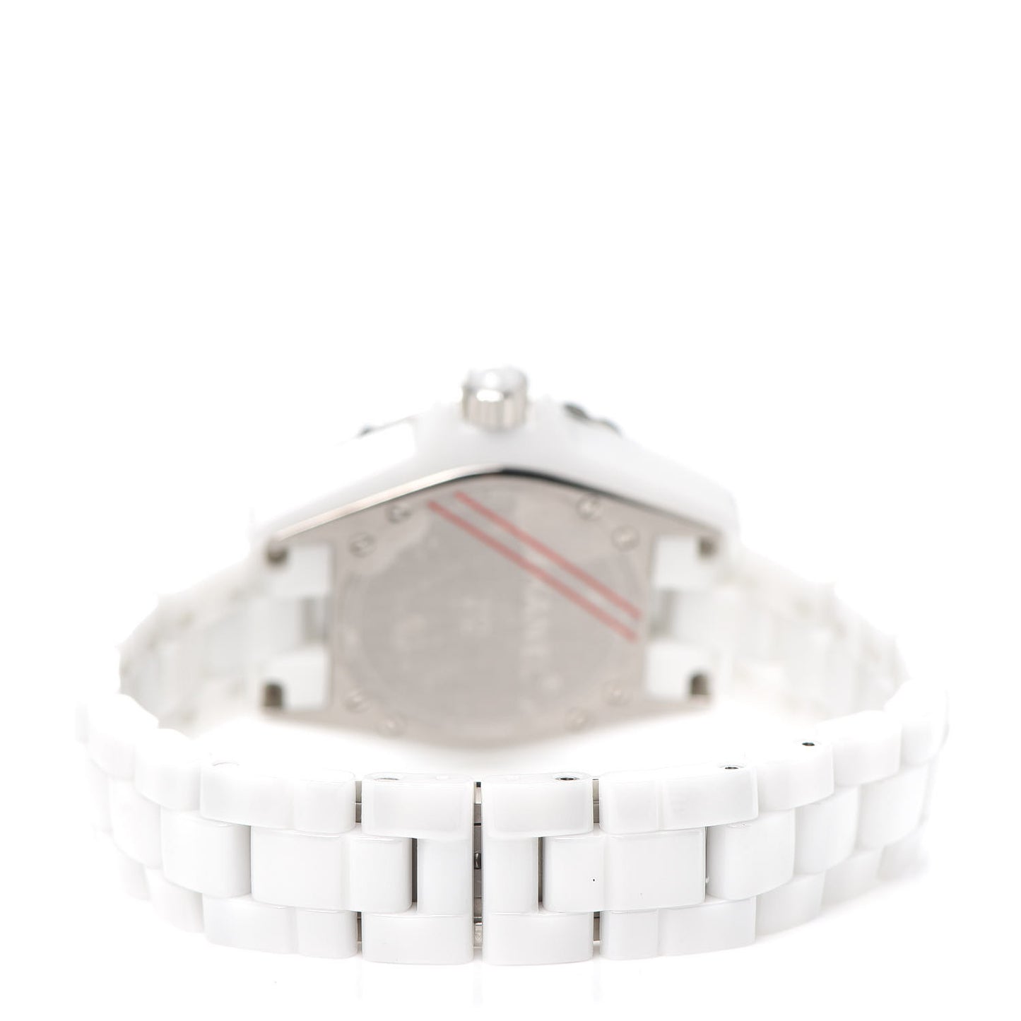 Stainless Steel Ceramic Diamond 33mm J12 Quartz Watch White