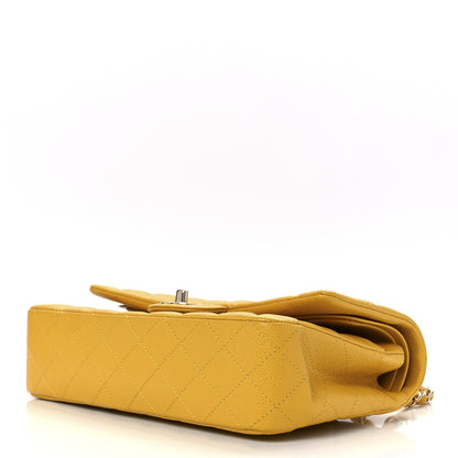 Chanel Caviar Quilted Medium Double Flap Yellow 9 of 12