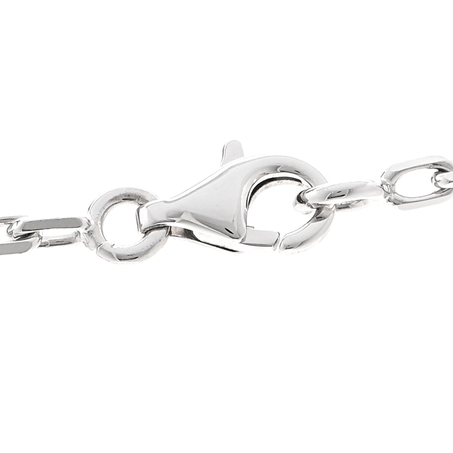Van Cleef & Arpels 18K White Gold Mother of Pearl Chalcedony 6 Motifs Magic Alhambra Necklace 4 of 6