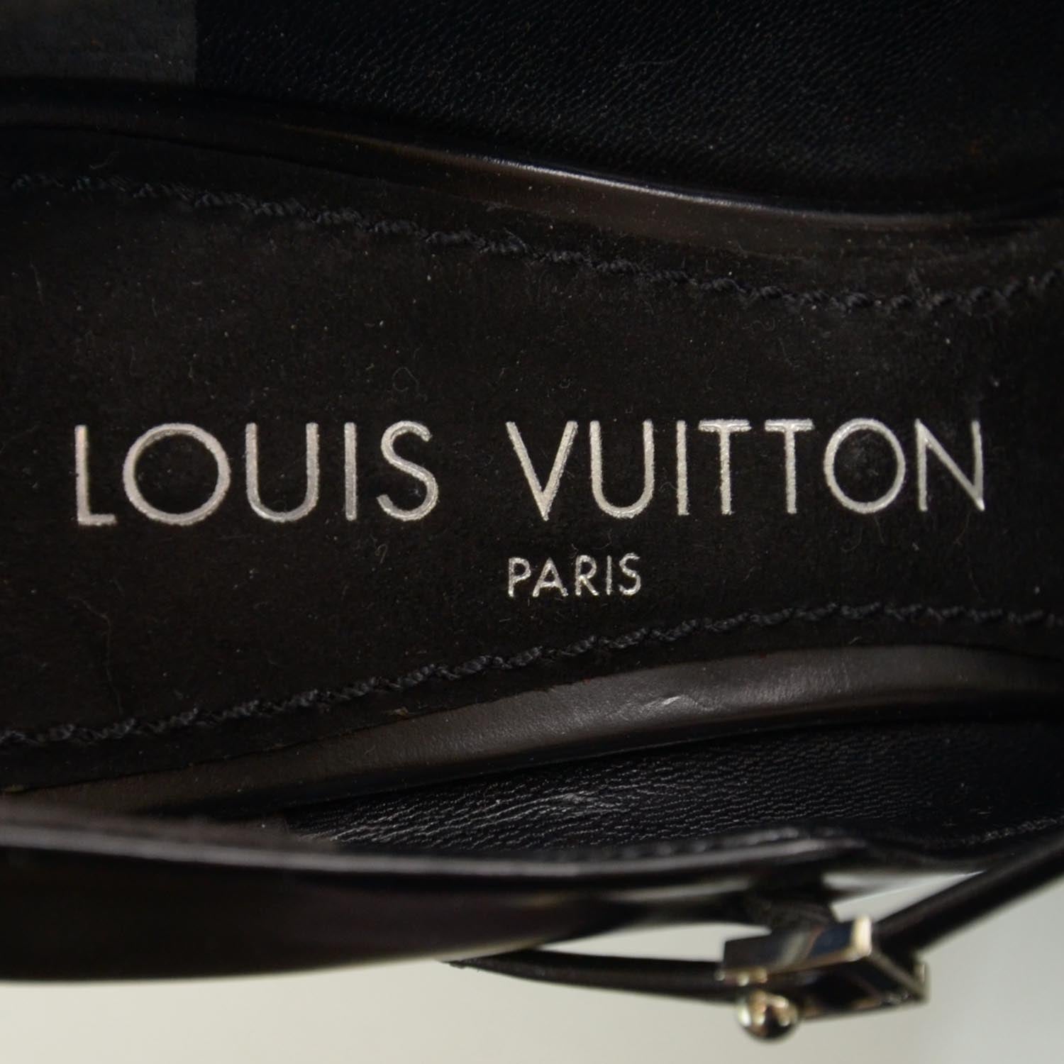 Louis Vuitton Leather Mary Jane Pumps 35.5 Black 5 of 6