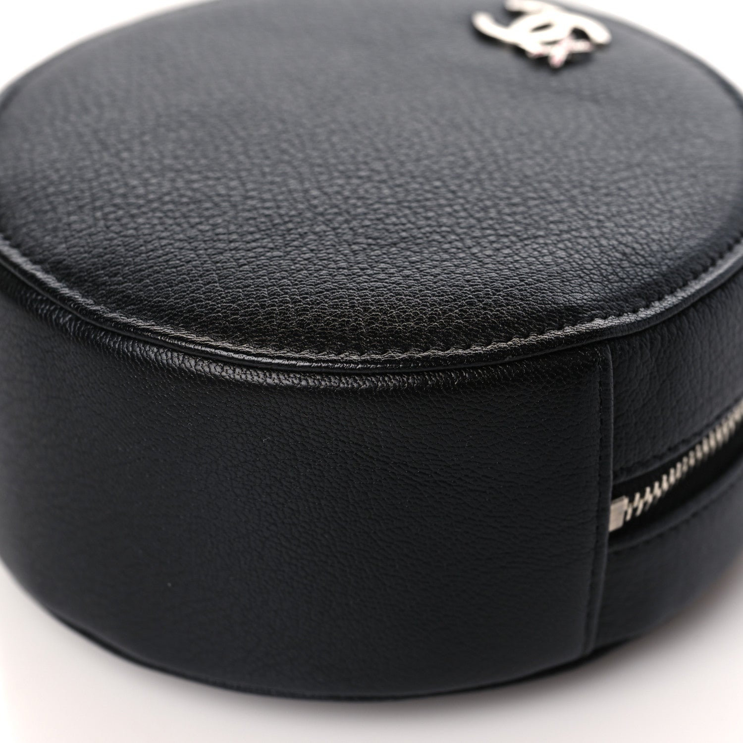 Chanel Goatskin Round Clutch With Chain Black 9 of 9