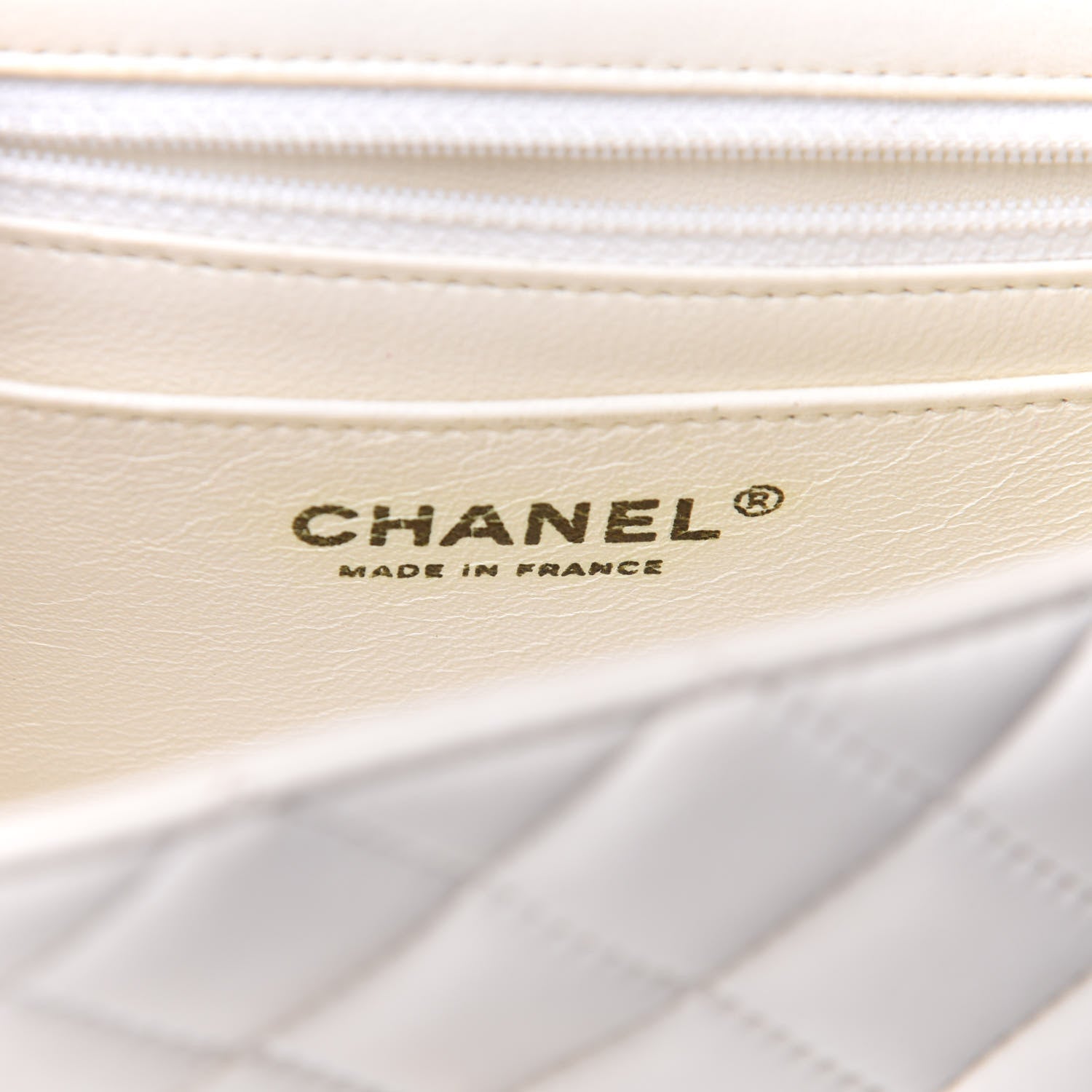 Chanel Lambskin Quilted Mini Rectangular Flap White 8 of 11