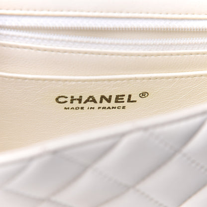 Chanel Lambskin Quilted Mini Rectangular Flap White 8 of 11