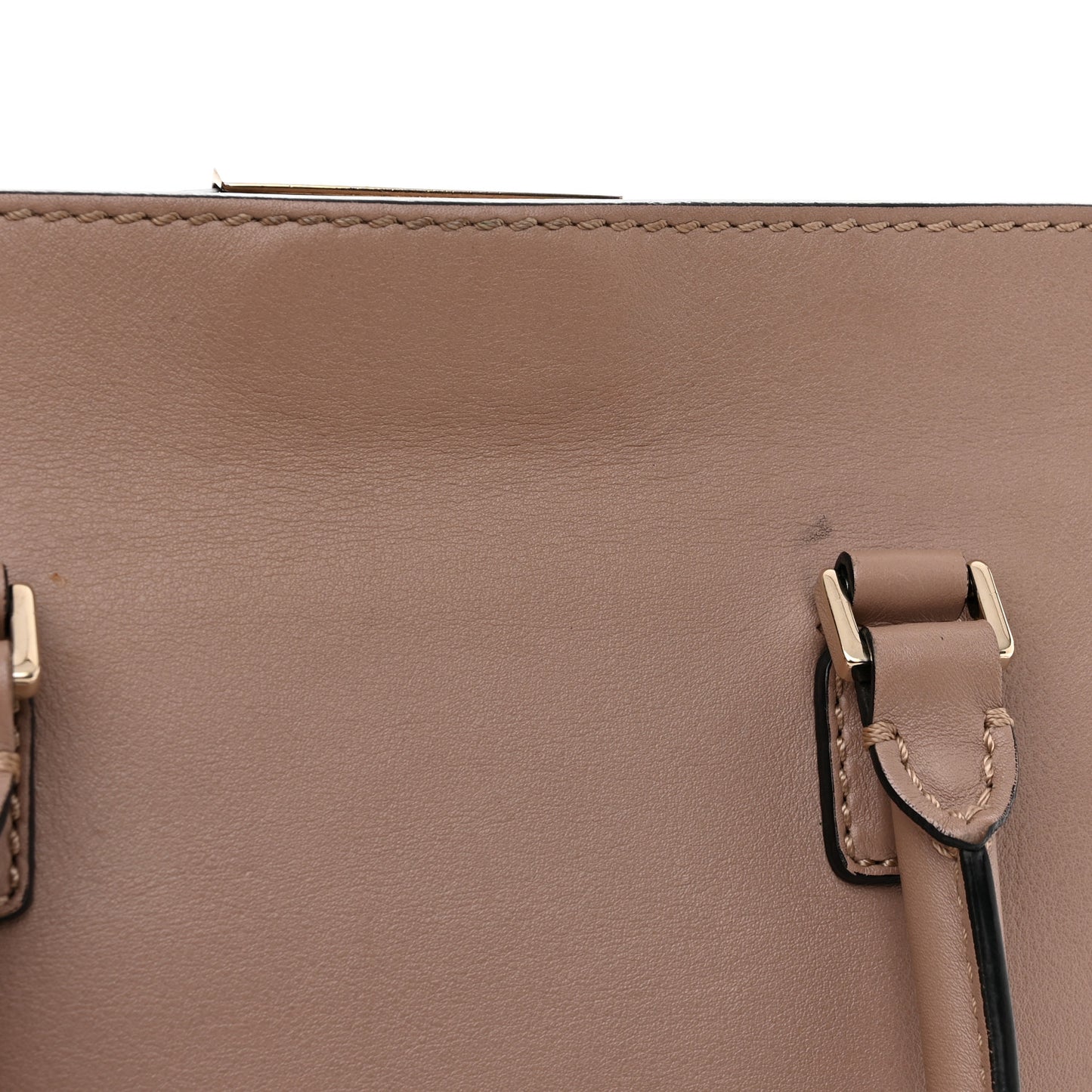 Vitello Mini Rockstud Tote Poudre