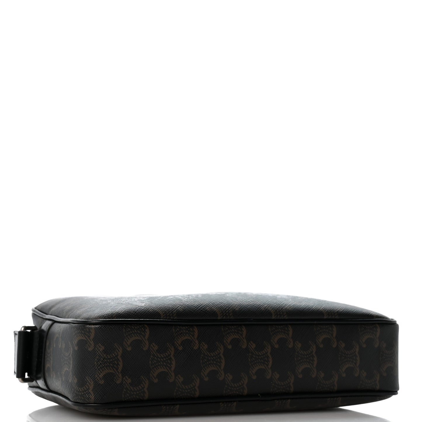 Triomphe Canvas Medium Horizontal Messenger Bag Black