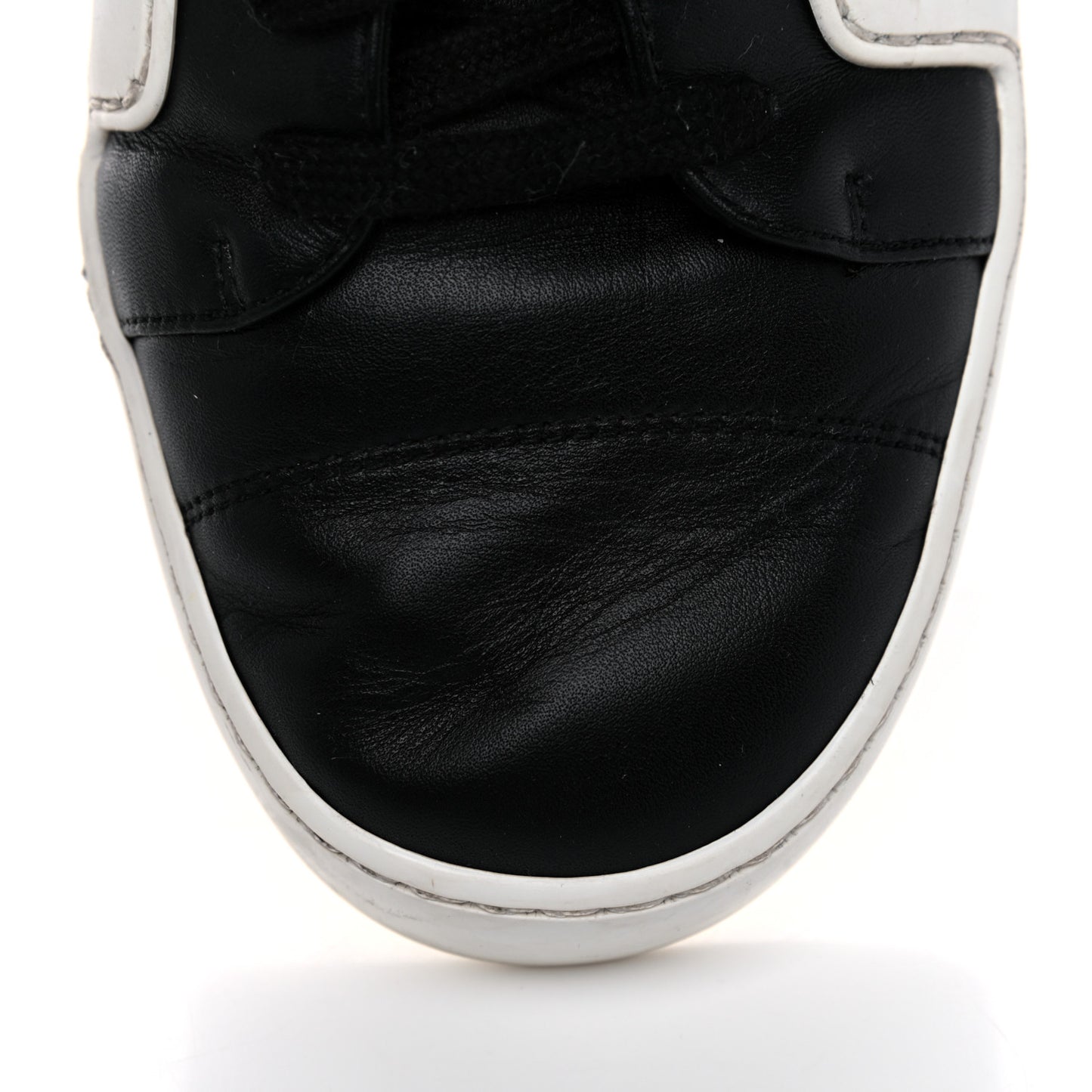 Calfskin Womens CC Sneakers 39.5 Black White