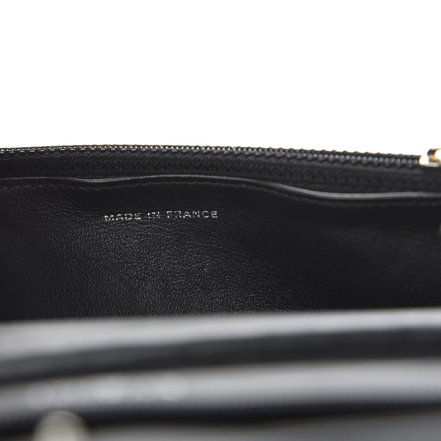 Patent Quilted Brilliant Wallet On Chain WOC Black