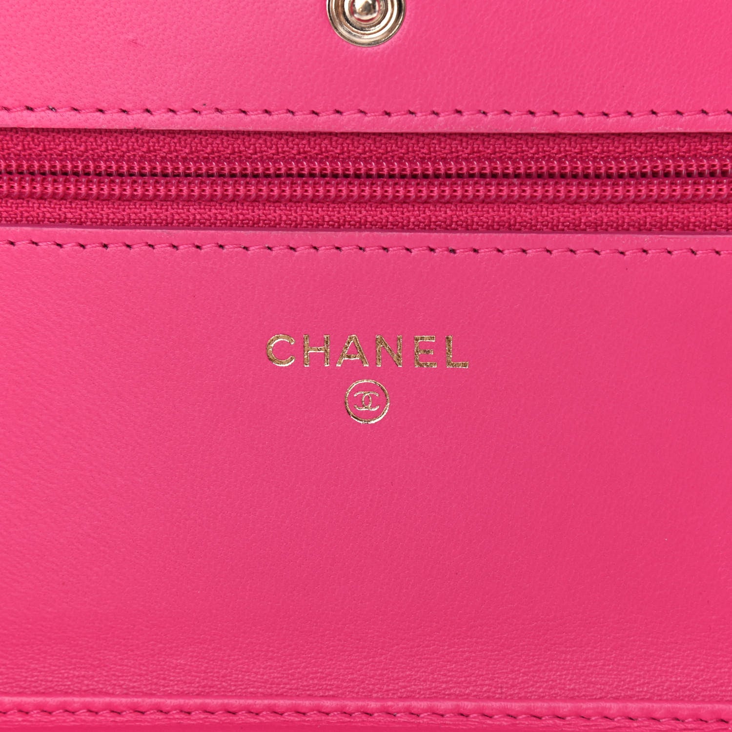 Chanel Lambskin Quilted Wallet On Chain WOC Pink 6 of 13