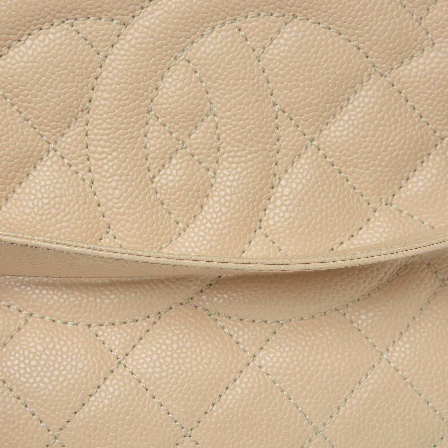 Caviar Quilted Grand Shopping Tote GST Beige Clair