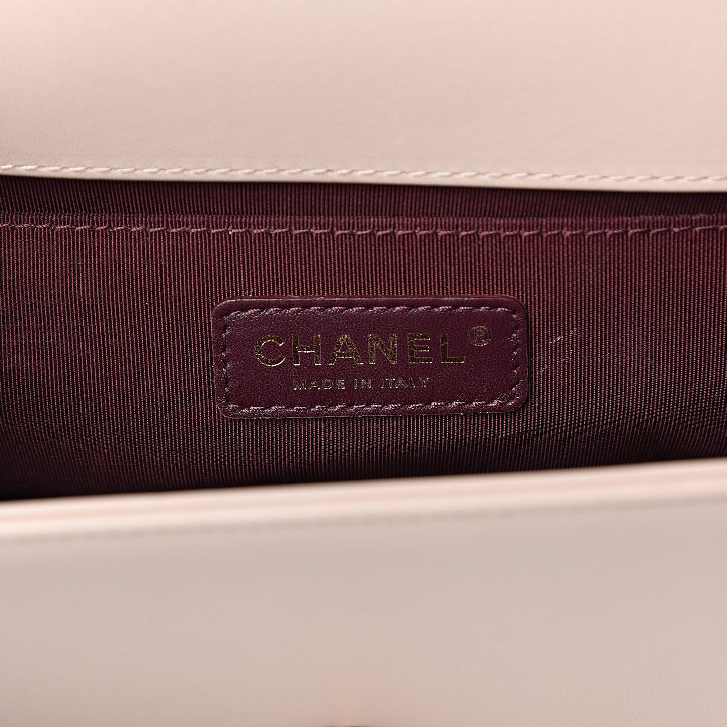 Caviar Calfskin Chevron Medium Boy Flap Light Pink