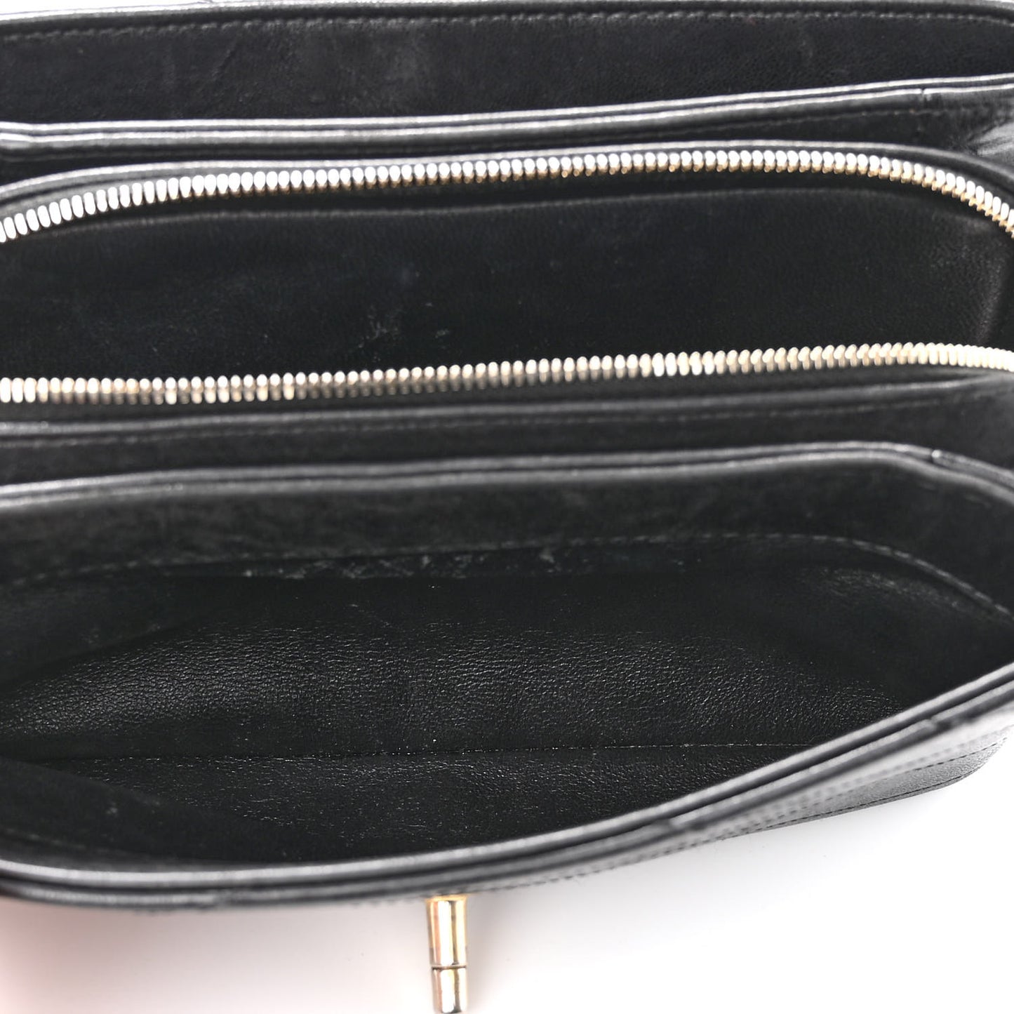 Lambskin Chevron Stitched Envelope Flap Bag Black