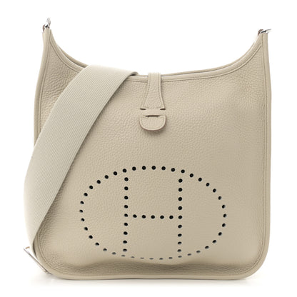 Hermes Taurillon Clemence Evelyne III PM Craie 1 of 11