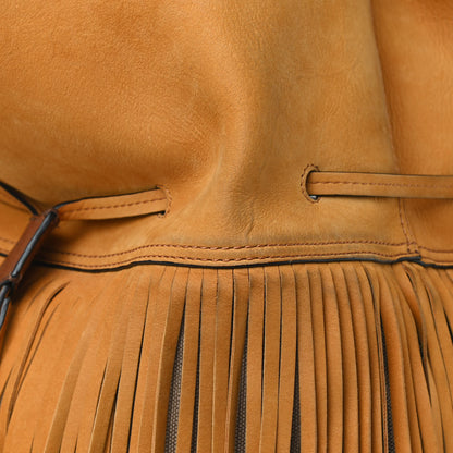 Burberry Suede Fringe Large Belgrove Bucket Bag Tan 12 of 14