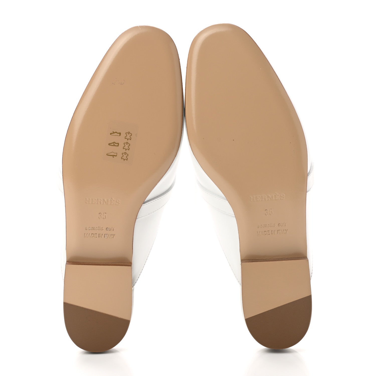 Hermes Calfskin Oz Mules 35 White 5 of 9