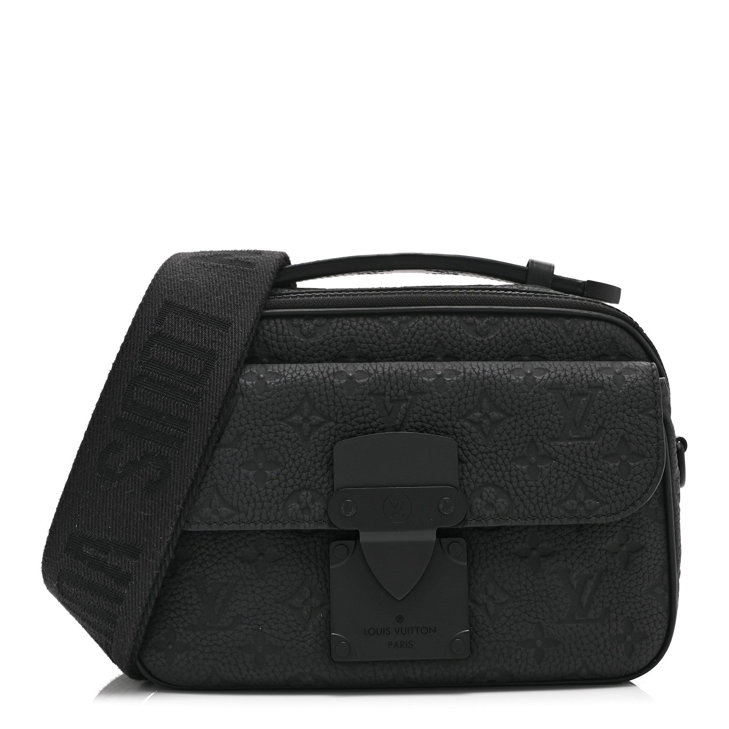 Louis Vuitton Taurillon Monogram S Lock Messenger Black 1 of 9