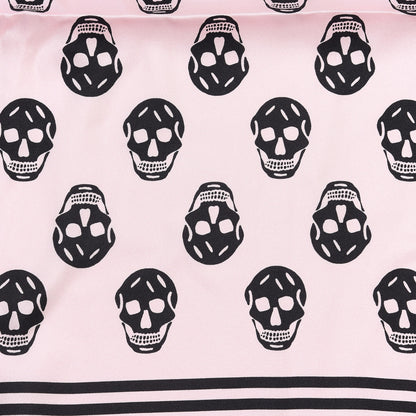 Alexander McQueen Silk Skull Scarf Pink Black 3 of 4