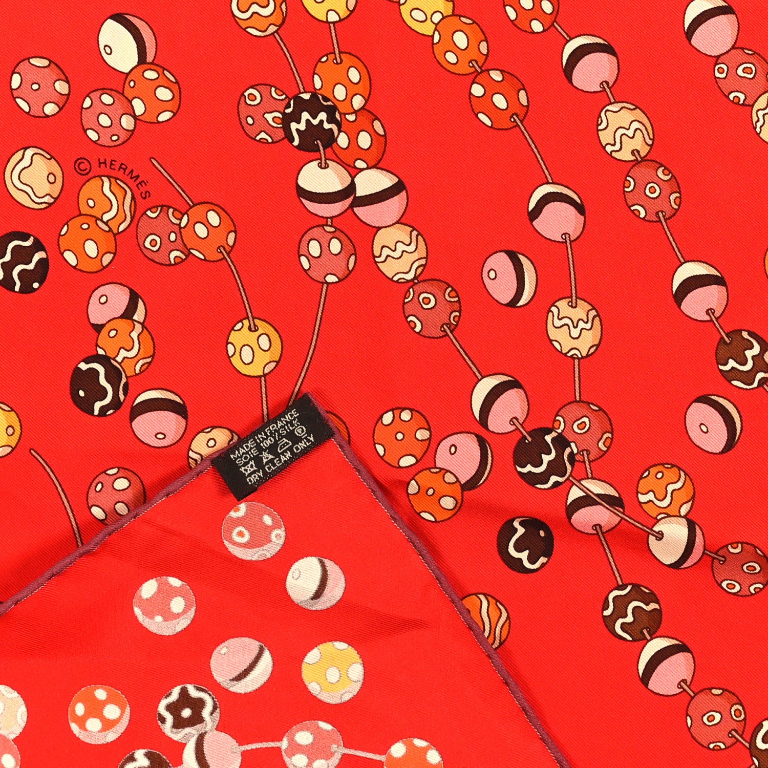 Hermes Silk Dancing Pearls Scarf 90 3 of 5