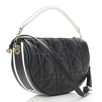 Christian Dior Lambskin Cannage Medium Dior Vibe Hobo Bag Black 3 of 10