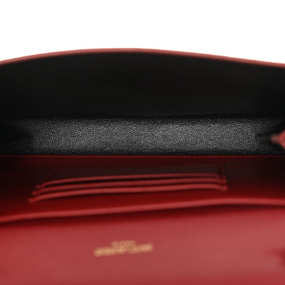 Saint Laurent Grain De Poudre Monogram Cassandra Chain Wallet Opyum Red 5 of 14