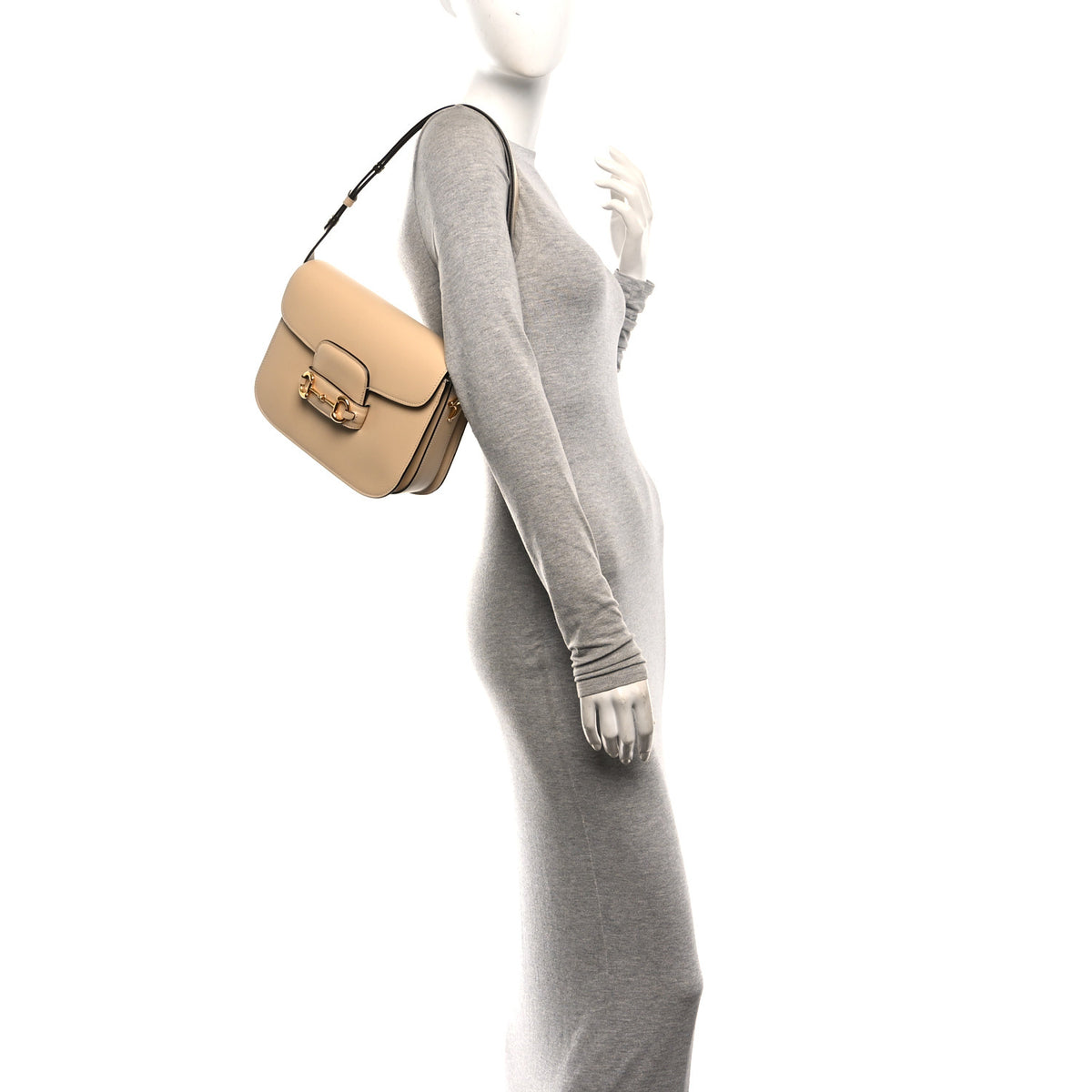 Azalea Calfskin Horsebit 1955 Shoulder Bag Bubble Tea