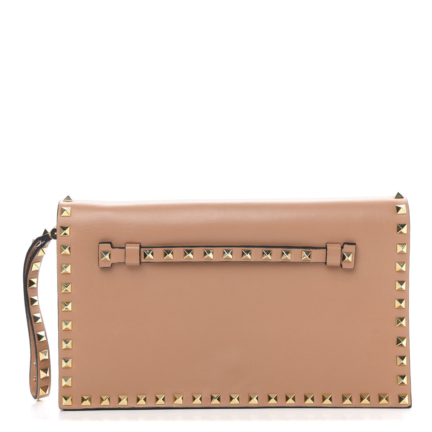 Nappa Rockstud Wristlet Clutch Alpaca