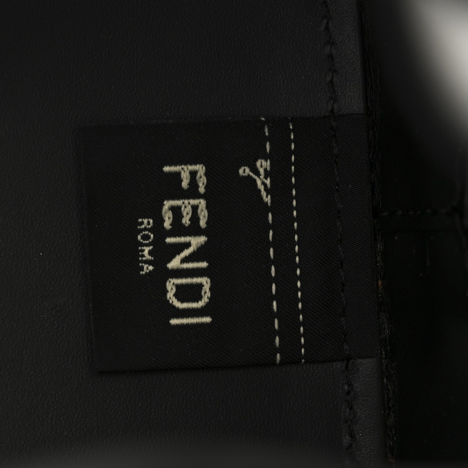 Fendi Mesh Vitello King F is Fendi Logo Embroidered Mini Mon Tresor Bucket Bag Black 6 of 9