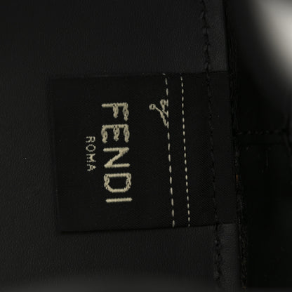 Fendi Mesh Vitello King F is Fendi Logo Embroidered Mini Mon Tresor Bucket Bag Black 6 of 9