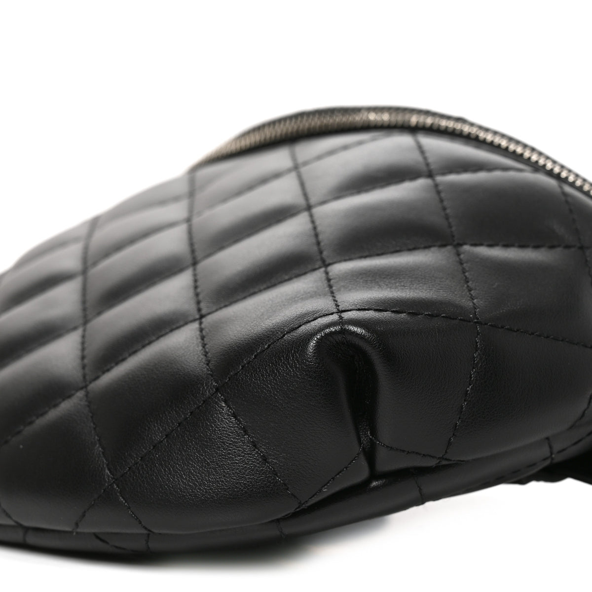 Chanel Calfskin Quilted Uniform Waist Belt Bag Black 9 of 9