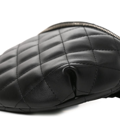 Chanel Calfskin Quilted Uniform Waist Belt Bag Black 9 of 9