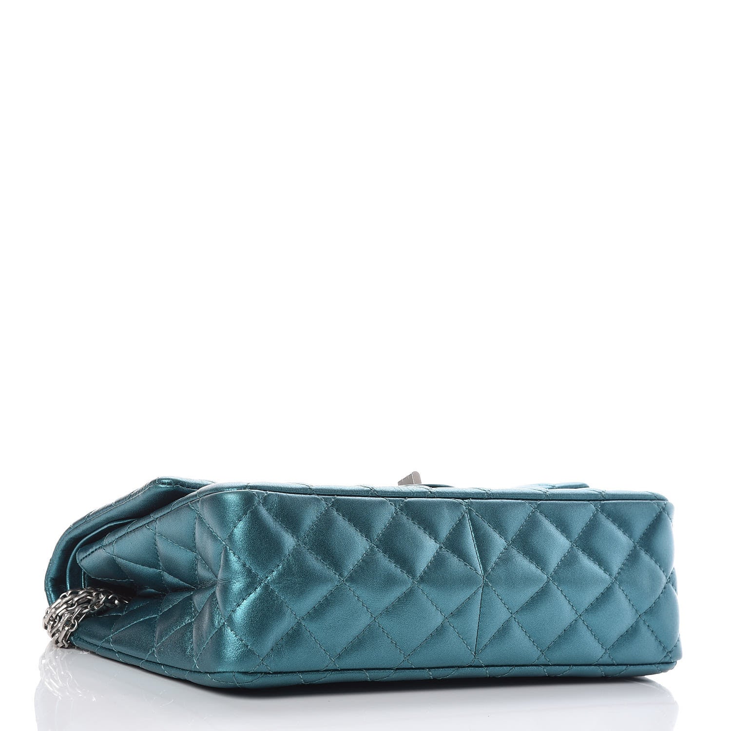 Chanel Metallic Calfskin Quilted 2.55 Reissue 226 Flap Turquoise 4 of 12