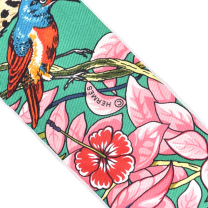 Hermes Silk Jungle Love Love Twilly Emeraude Rose Brun 3 of 4