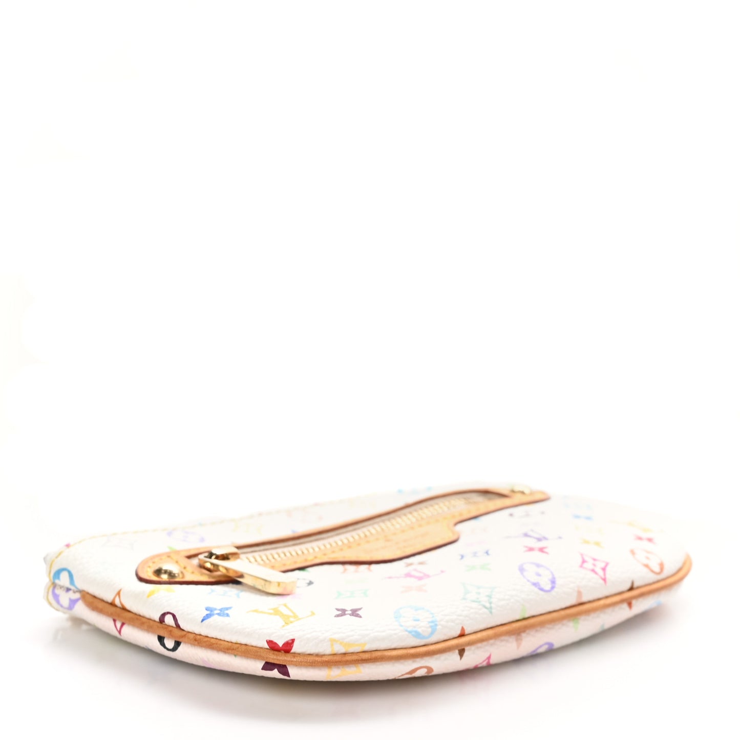 Monogram Multicolor Pochette Plate MM White