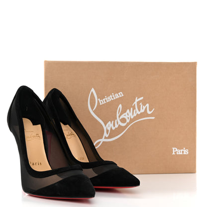 Christian Louboutin Veau Velours Rete Galativi 100 Pumps 37 Black 8 of 8