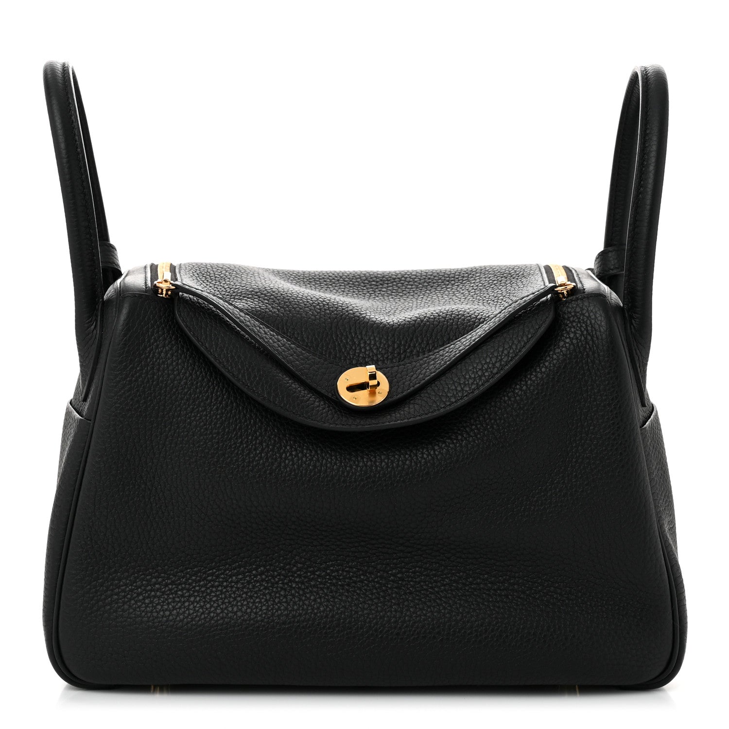 Hermes Taurillon Clemence Lindy 30 Black 1 of 11