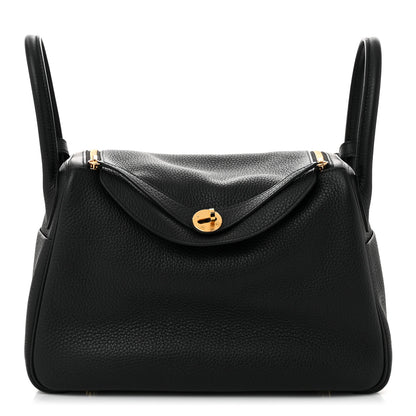 Hermes Taurillon Clemence Lindy 30 Black 1 of 11
