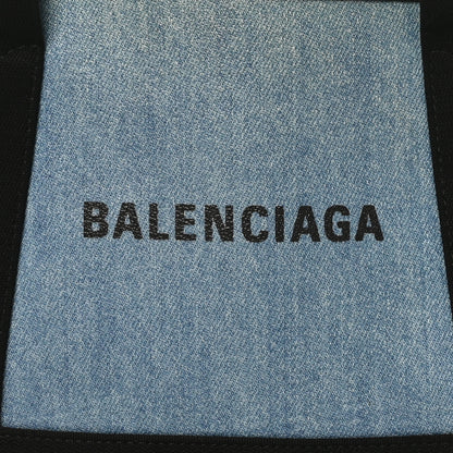 Balenciaga Denim  Fabric Satin Calfskin Navy Cabas XS Blue Black 8 of 11