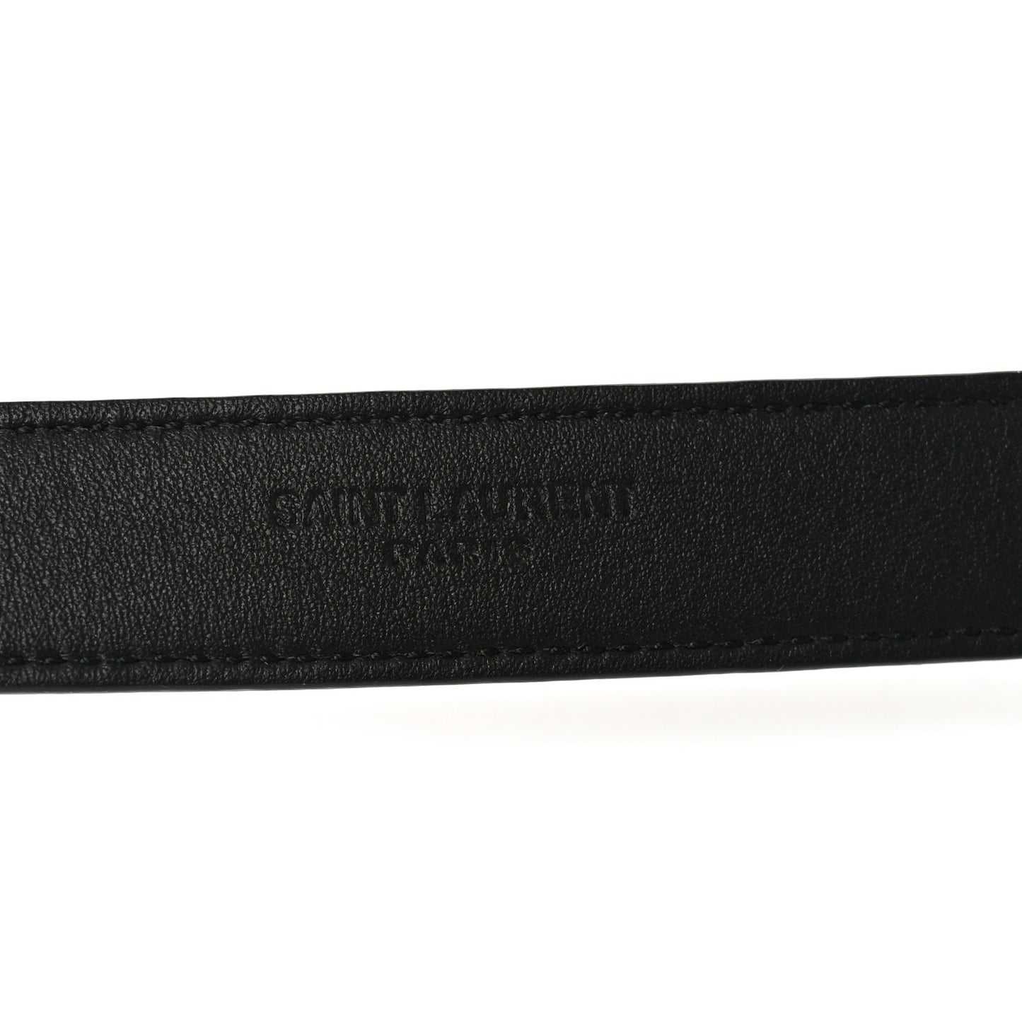 Patent Calfskin Snakeskin Embossed Maillon 20mm Cintura Belt 85 34 Black