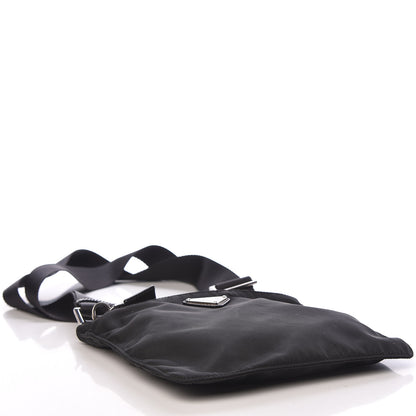 Prada Nylon Small Flat Messenger Bag Black 4 of 11