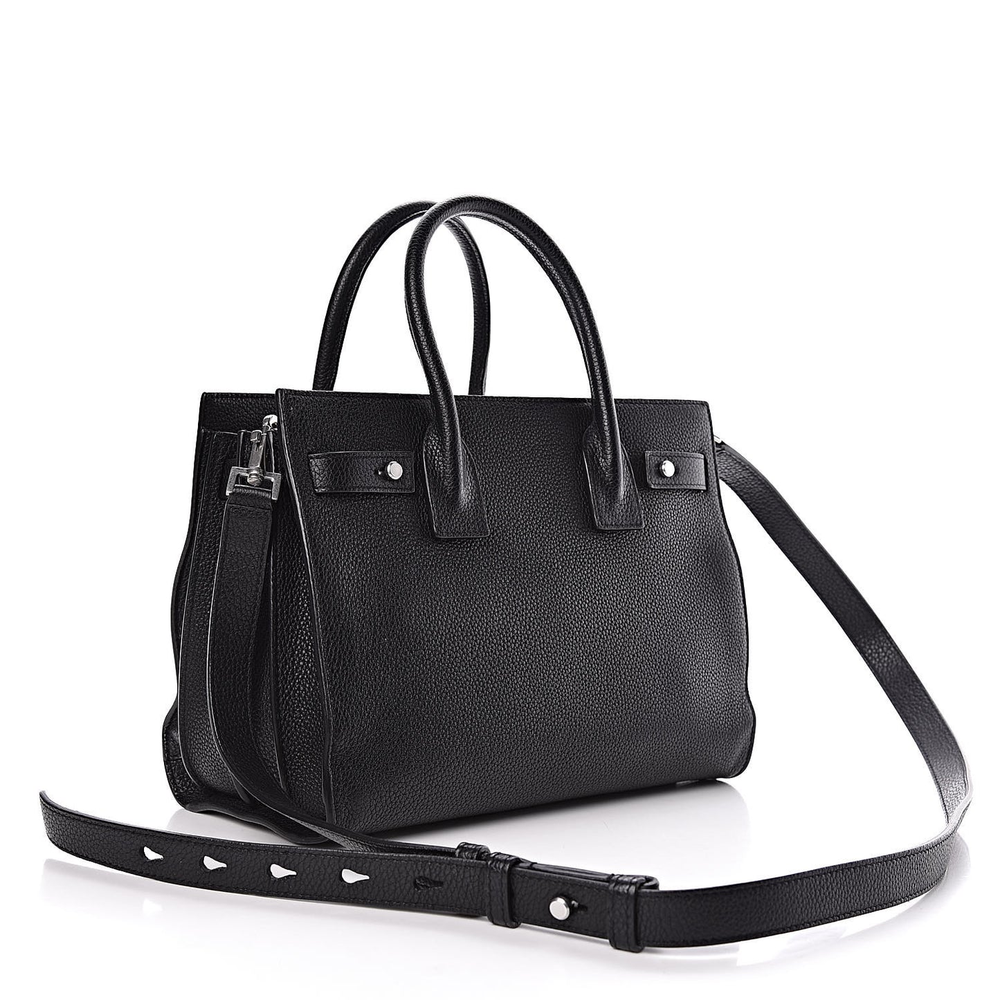 Grained Calfskin Baby Sac De Jour Souple Black