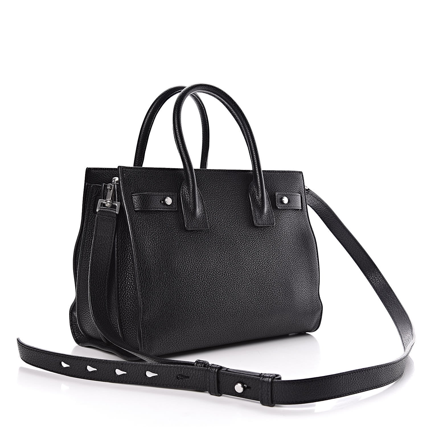 Saint Laurent Grained Calfskin Baby Sac De Jour Souple Black 3 of 10