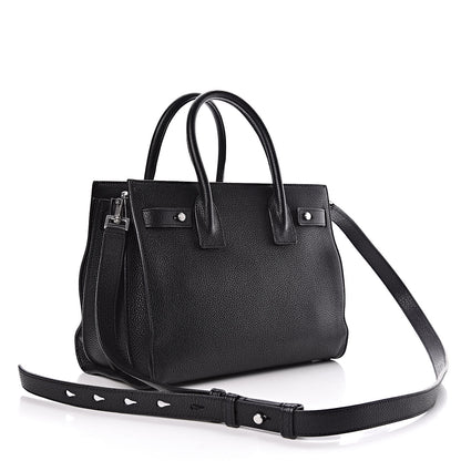 Saint Laurent Grained Calfskin Baby Sac De Jour Souple Black 3 of 10