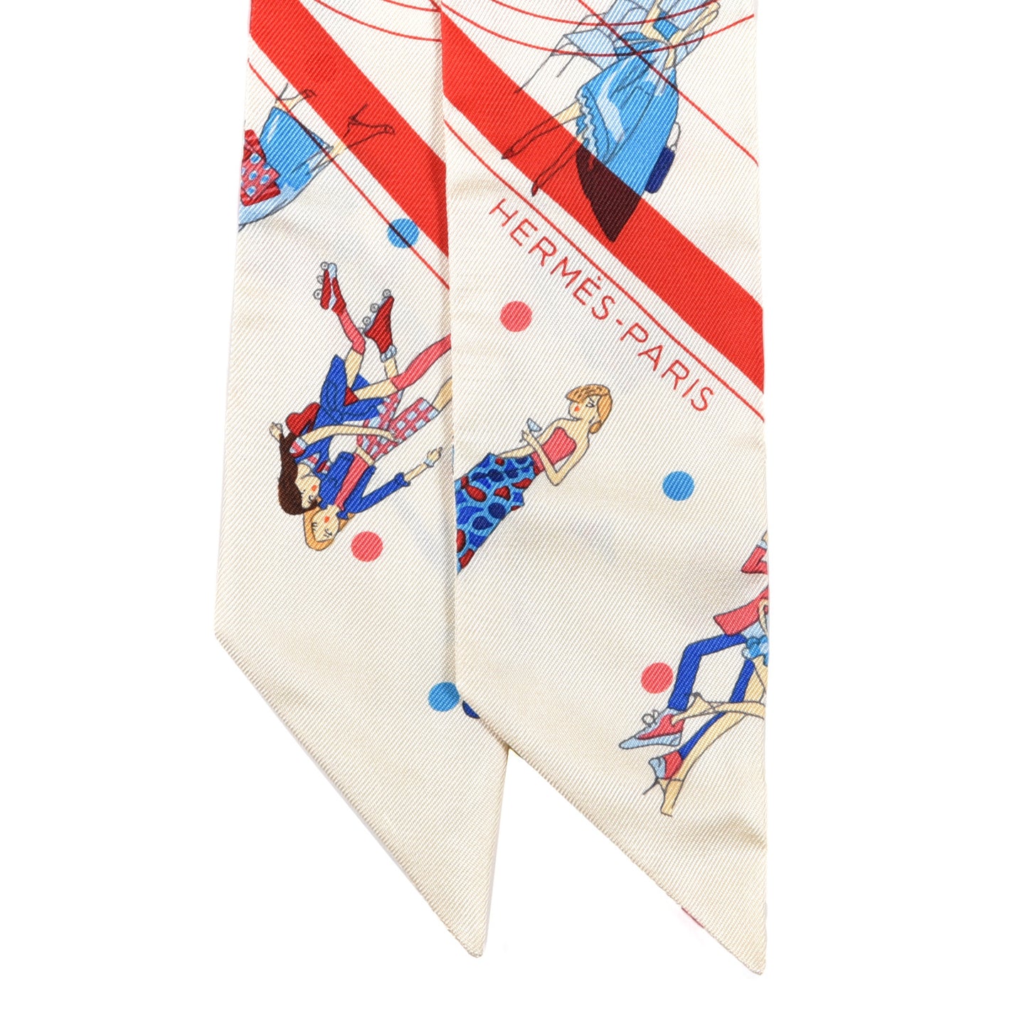 Silk Ex-Libris Les Parisie Twilly Creme Rouge Bleu