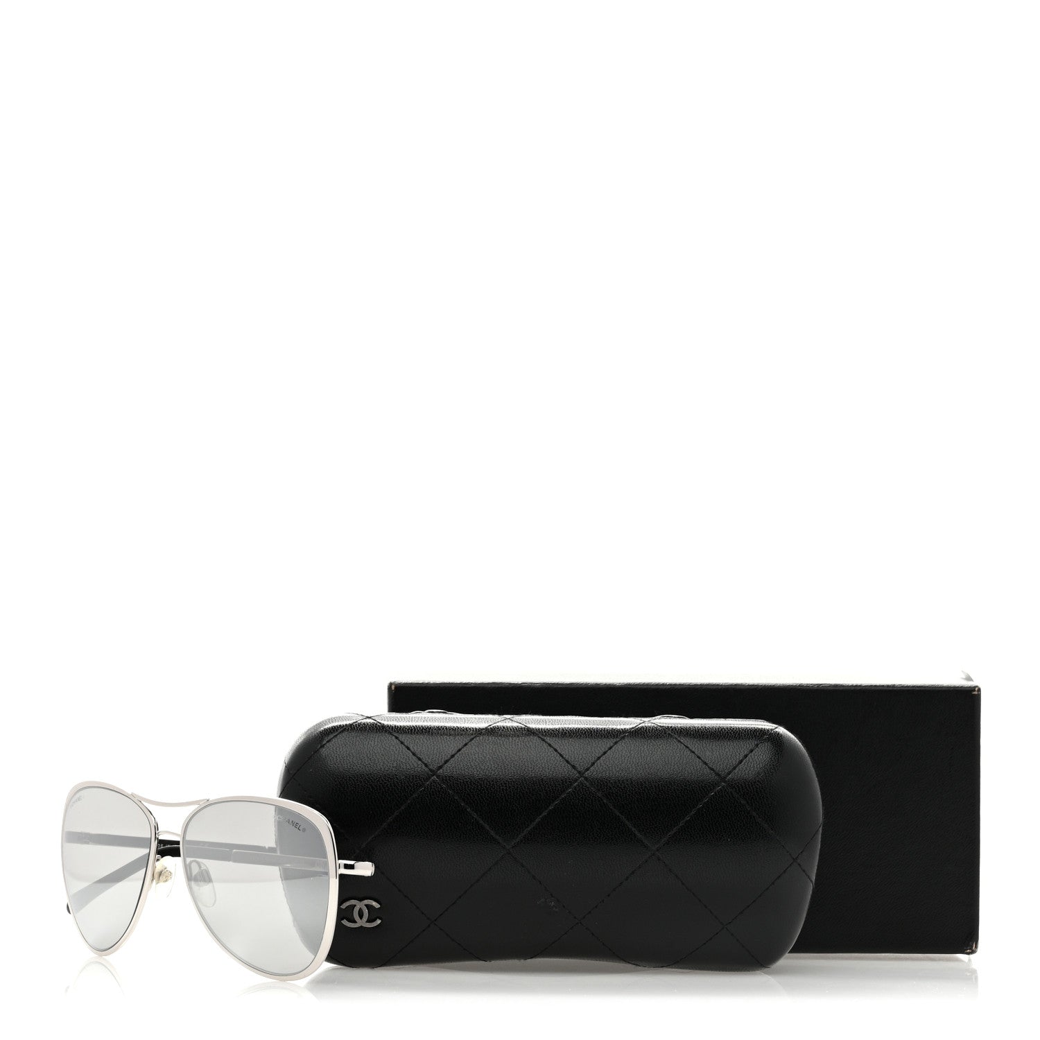 Chanel Pilot Summer Aviator Sunglasses 4223 Silver 8 of 8