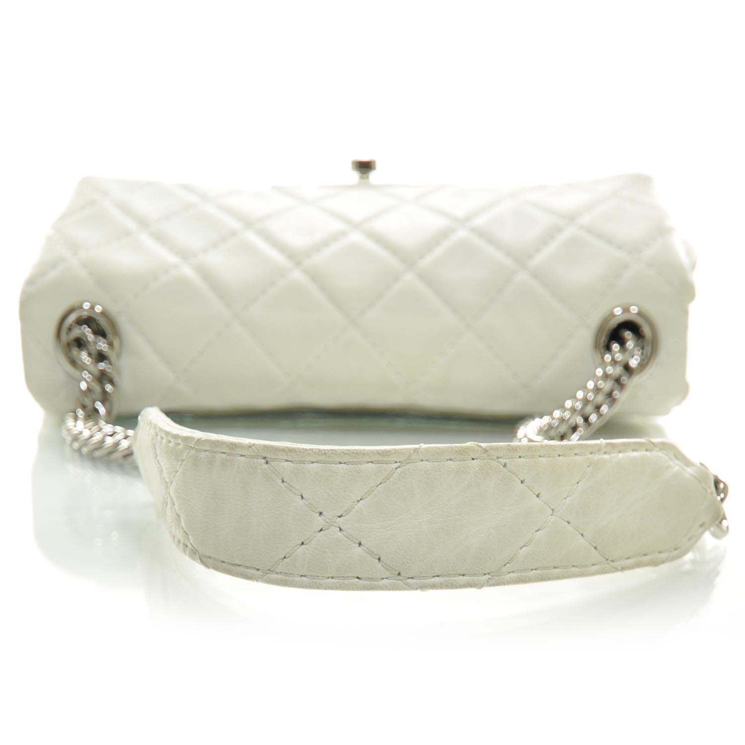 Chanel Lambskin Icons Secret Label Medium Flap White 6 of 12