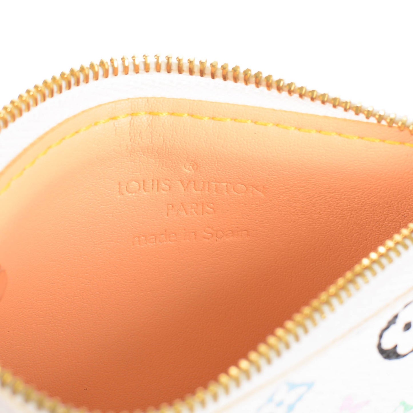 Monogram Multicolor Key Pouch White