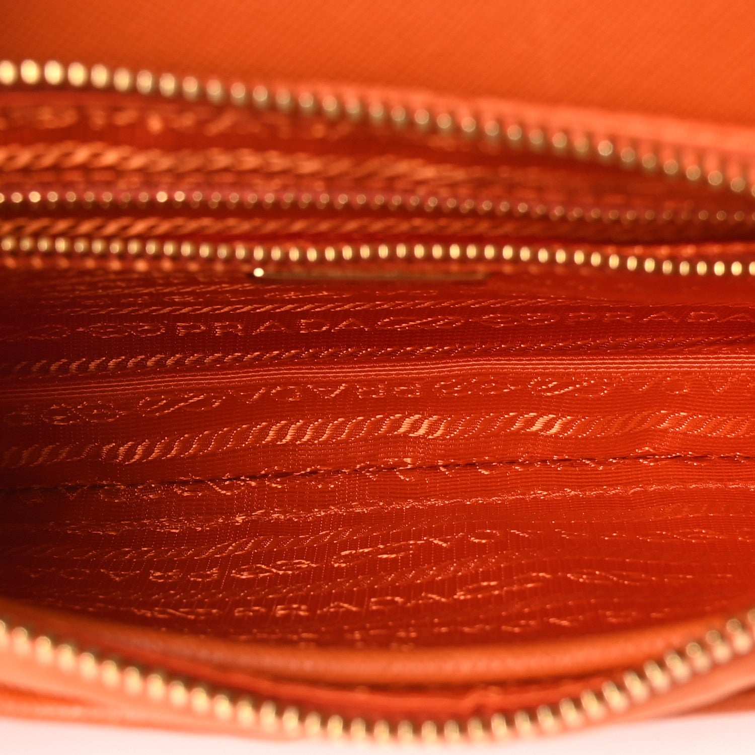 Prada Tessuto Nylon Saffiano Crossbody Bag Papaya 5 of 10