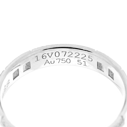 Hermes 18K White Gold Diamond Ever Herakles Four-Station Wedding Band Ring 51 5.75 6 of 7