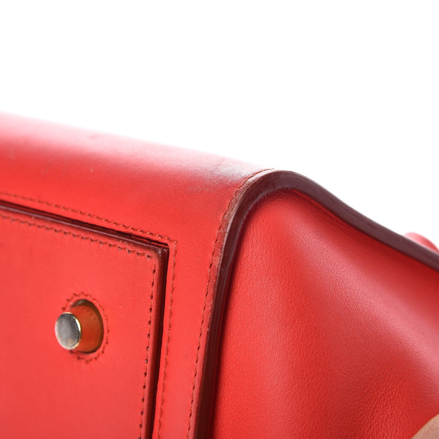 Smooth Calfskin Small Tie Knot Tote Red