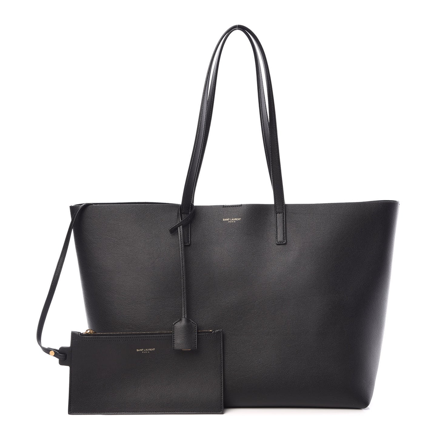 Calfskin Large Shopping Tote Black